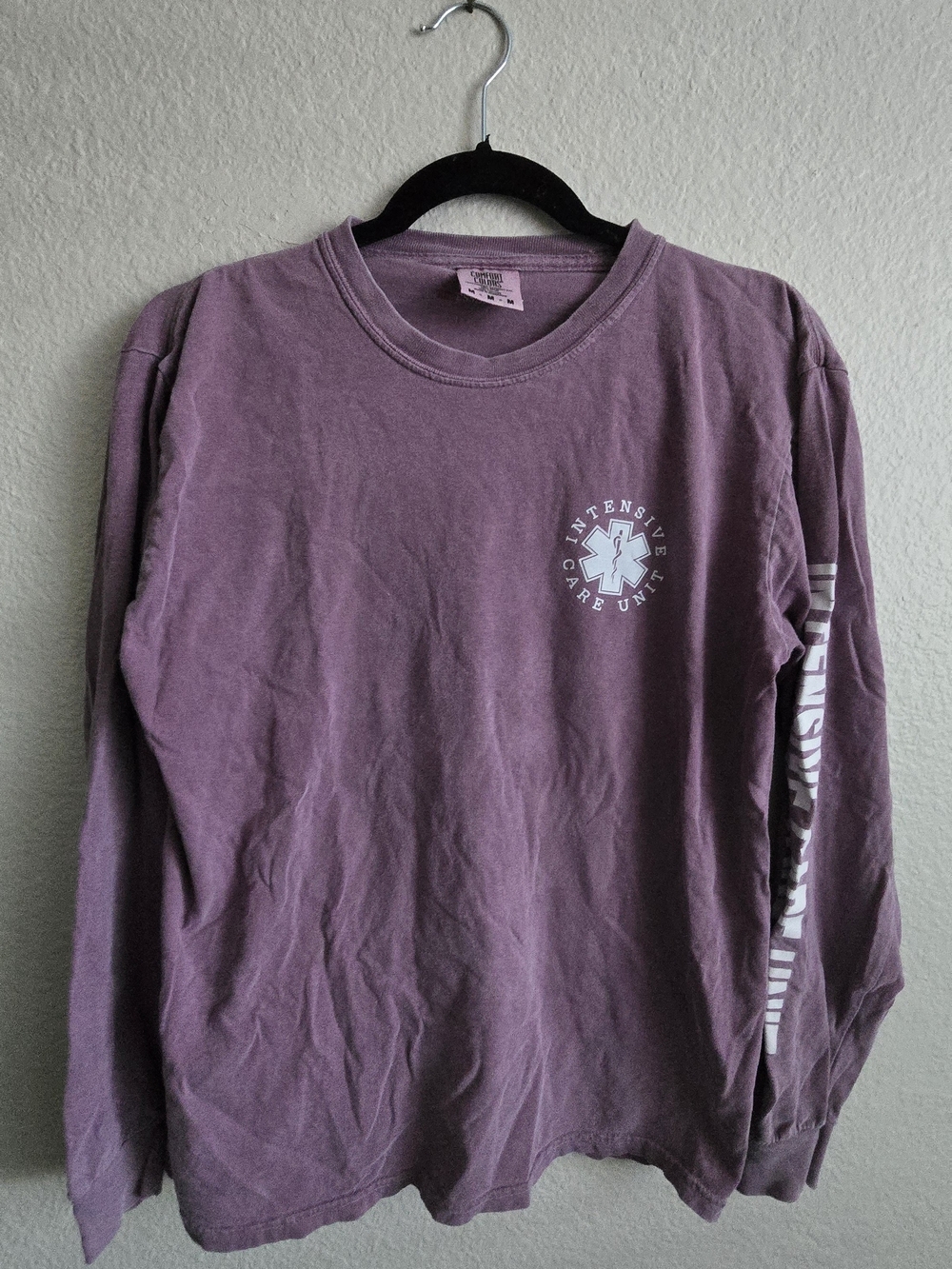 Unisex - Intensive Care Unit Long-Sleeve Crewneck Shirt - Purple